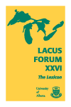 LACUS Forum 26 cover