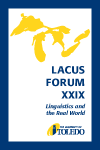 LACUS Forum 29 cover